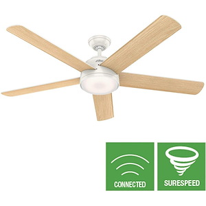 Romulus 60 Inch WiFi Ceiling Fan with LED Light Kit and Handheld Remote