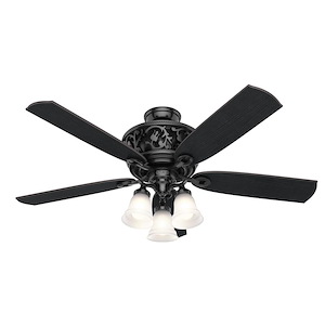 Promenade  - 5 Blade Ceiling Fan with Light Kit In Traditional Style-20.28 Inches Tall and 54 Inches Wide