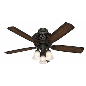 Promenade  - 5 Blade Ceiling Fan with Light Kit In Traditional Style-20.28 Inches Tall and 54 Inches Wide