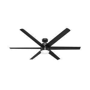 Solaria  - 6 Blade Outdoor Ceiling Fan with Light Kit In Industrial Style-14.92 Inches Tall and 72 Inches Wide