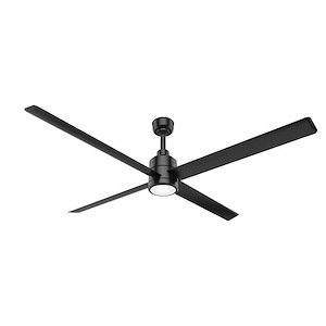 Hunter 96 inch Trak Damp Rated Ceiling Fan with LED Light Kit and Wall Control