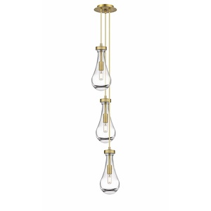 Malone - 6 Light Cord Hung Pendant In Art Deco Style-11.25 Inches Tall and 7.13 Inches Wide