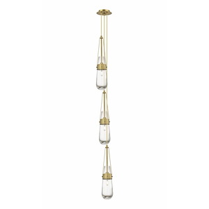 Milan - 3 Light Cord Hung Pendant In Art Deco Style-20.25 Inches Tall and 6.38 Inches Wide