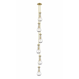 Owego - 3 Light Cord Hung Pendant In Art Deco Style-11.25 Inches Tall and 7.13 Inches Wide