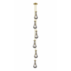 Owego - 6 Light Cord Hung Pendant In Art Deco Style-20.25 Inches Tall and 6.38 Inches Wide - 1302458