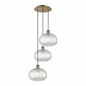 Ithaca - 3 Light Cord Hung Multi Pendant In Industrial Style-29.25 Inches Tall and 16.5 Inches Wide
