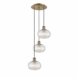 Ithaca - 3 Light Cord Hung Multi Pendant In Industrial Style-25.5 Inches Tall and 14.5 Inches Wide - 1329901