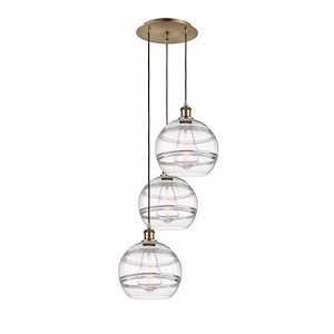 Rochester - 3 Light Cord Hung Multi Pendant In Industrial Style-35.63 Inches Tall and 16.5 Inches Wide