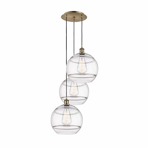 Rochester - 3 Light Cord Hung Multi Pendant In Industrial Style-40.88 Inches Tall and 18.5 Inches Wide