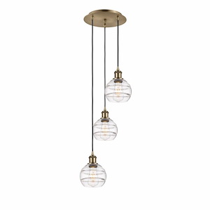 Rochester - 3 Light Cord Hung Multi Pendant In Industrial Style-24.38 Inches Tall and 12.38 Inches Wide