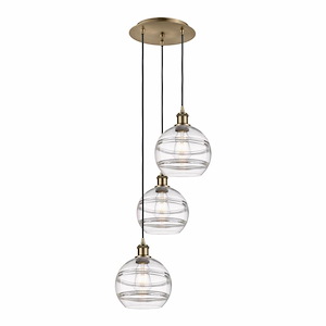 Rochester - 3 Light Cord Hung Multi Pendant In Industrial Style-30.38 Inches Tall and 14.5 Inches Wide
