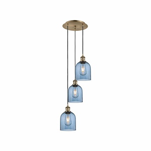 Bella - 3 Light Cord Hung Multi Pendant In Industrial Style-29.25 Inches Tall and 12 Inches Wide - 1329947