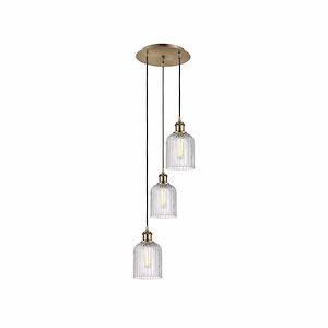 Bridal Veil - 3 Light Cord Hung Multi Pendant In Industrial Style-27.75 Inches Tall and 11.5 Inches Wide