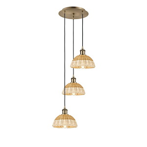 Bristol Natural II - 3 Light Cord Hung Pendant-29 Inch Tall and 14 Inch Wide - 1387640