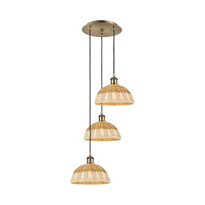 Bristol Natural II - 3 Light Cord Hung Pendant-34 Inch Tall and 15.5 Inch Wide - 1387633