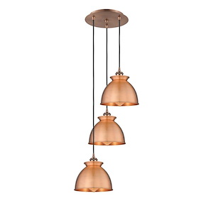 Adirondack - 3 Light Cord Hung Multi Pendant-26.25 Inch Tall and 14.75 Inch Wide - 1421520
