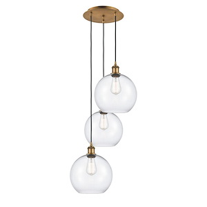 Athens - 3 Light Cord Hung Multi Pendant-36.75 Inch Tall and 16.5 Inch Wide - 1421405