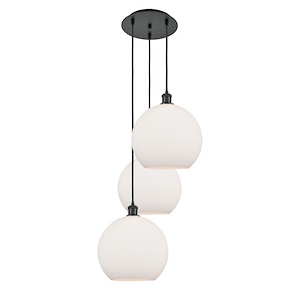 Athens - 3 Light Cord Hung Multi Pendant-41.63 Inch Tall and 18.25 Inch Wide - 1421435