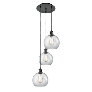 Athens - 3 Light Cord Hung Multi Pendant-30.75 Inch Tall and 14.5 Inch Wide - 1421431