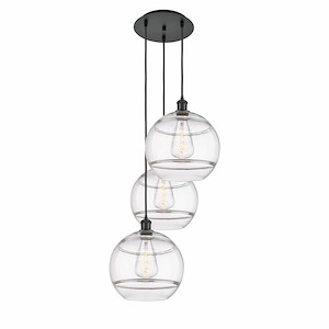 Rochester - 3 Light Cord Hung Multi Pendant In Industrial Style-40.88 Inches Tall and 18.5 Inches Wide - 1329908