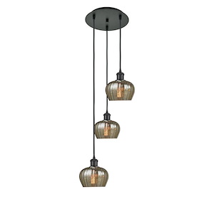 Fenton - 3 Light Cord Hung Multi Pendant-23.25 Inch Tall and 13 Inch Wide - 1421592