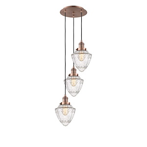 Bullet - 3 Light Cord Hung Multi Pendant-33.75 Inch Tall and 13.5 Inch Wide - 1421412