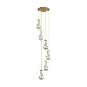 Owego - 6 Light 5" Multi Pendant-85.5 Inch Tall and 15.63 Inch Wide - 1302376