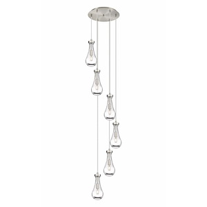 Owego - 6 Light Cord Hung Pendant In Art Deco Style-11.25 Inches Tall and 15.75 Inches Wide - 1302376