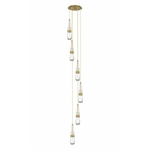 Milan - 6 Light Cord Hung Pendant In Art Deco Style-20.25 Inches Tall and 15 Inches Wide - 1302502