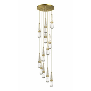Milan - 12 Light Cord Hung Pendant In Art Deco Style-20.25 Inches Tall and 23.63 Inches Wide - 1302542