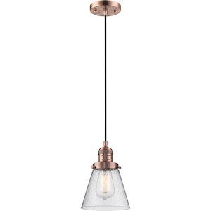 Bell - 1 Light Cord Hung Mini Pendant In Industrial Style-10 Inches Tall and 5 Inches Wide - 1288963