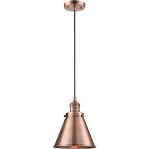 Briarcliff-1 Light Mini Pendant in Traditional Style-10 Inches Wide by 14 Inches High