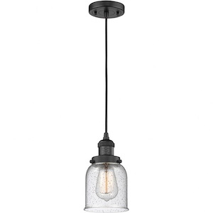 Small Bell-1 Light Mini Pendant in Industrial Style-5 Inches Wide by 10 Inches High