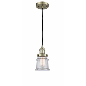 Canton - 1 Light Cord Hung Mini Pendant In Industrial Style-10 Inches Tall and 5.25 Inches Wide