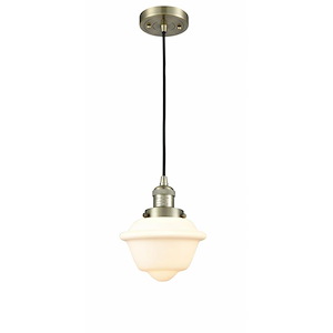 Oxford - 1 Light Cord Hung Mini Pendant In Traditional Style-8 Inches Tall and 7.5 Inches Wide - 1288914