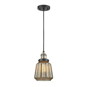 Chatham - 1 Light Cord hung Mini Pendant-11.13 Inch Tall and 7 Inch Wide - 1288945