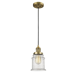 Canton - 1 Light Cord Hung Mini Pendant-10.25 Inch Tall and 6 Inch Wide - 1421480