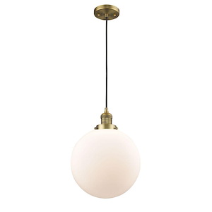 Beacon - 100W 1 LED Cord Hung Mini Pendant-15.63 Inch Tall and 12 Inch Wide - 1421578