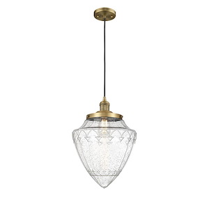 Bullet - 1 Light Cord Hung Mini Pendant-16.25 Inch Tall and 11.88 Inch Wide - 1288934