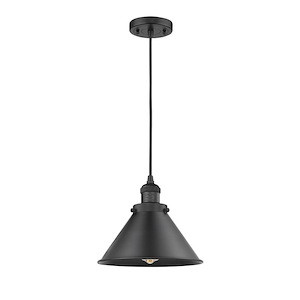 Briarcliff - 1 Light Cord Hung Mini Pendant In Traditional Style-8 Inches Tall and 10 Inches Wide - 1285378