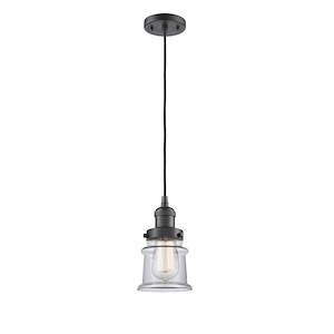 Canton - 1 Light Cord Hung Mini Pendant In Industrial Style-10 Inches Tall and 5.25 Inches Wide - 1288919
