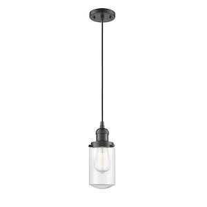 Dover - 1 Light Cord Hung Mini Pendant In Traditional Style-10.25 Inches Tall and 4.5 Inches Wide