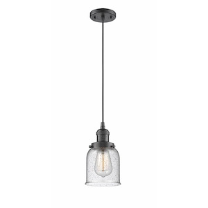 Bell - 1 Light Cord Hung Mini Pendant In Industrial Style-10 Inches Tall and 5 Inches Wide - 1285375