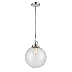 Beacon - 1 Light Cord Hung Mini Pendant In Industrial Style-13 Inches Tall and 10 Inches Wide - 1288946
