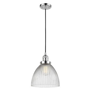 Seneca Falls - 100W 1 LED Cord Hung Mini Pendant-11.13 Inch Tall and 9.5 Inch Wide - 1421779