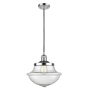 Oxford - 1 Light Cord Hung Mini Pendant In Traditional Style-11.5 Inches Tall and 11.75 Inches Wide