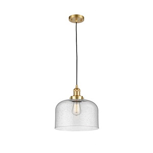 Bell - 1 Light Cord Hung Mini Pendant In Industrial Style-8 Inches Tall and 12 Inches Wide - 1288922