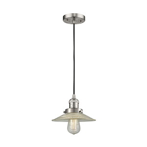 Halophane - 100W 1 LED Cord Hung Mini Pendant-5.13 Inch Tall and 9 Inch Wide - 1423652