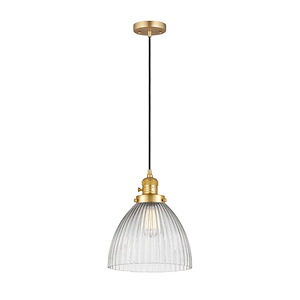 Seneca Falls - 1 Light Cord Hung Mini Pendant-11.13 Inch Tall and 9.5 Inch Wide - 1423660