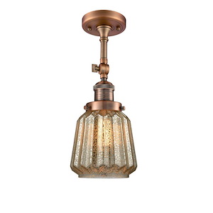 Chatham - 1 Light Adjustable Semi-Flush Mount-16.75 Inch Tall and 7 Inch Wide - 1421655